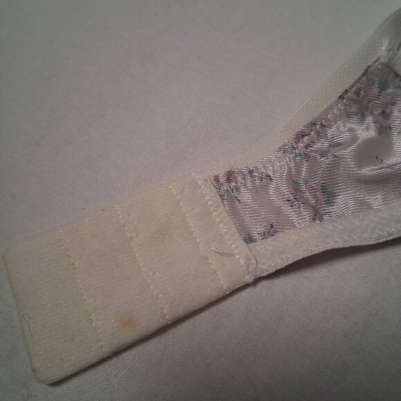 Vintage JC Penney Adonna Bra Camisole Tank Top Set 34C Pink Rose Satin Lace NEW - Picture 15 of 16